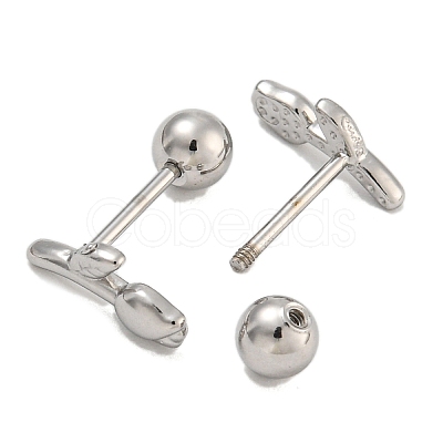 304 Stainless Steel Cartilage Earrings EJEW-B066-01G-P-1
