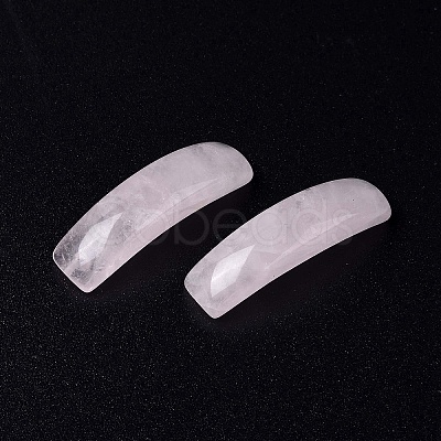 Natural Rose Quartz Connector Charms G-C015-01D-1