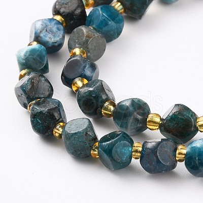 Natural Apatite Beads Strands G-A030-B20-6mm-B-1