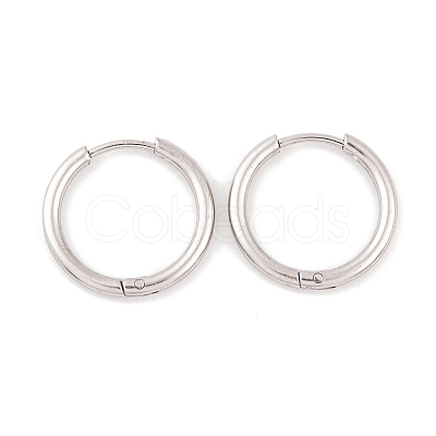Non-Tarnish Round Ring 304 Stainless Steel Hoop Earrings for Women EJEW-G388-02B-P-1