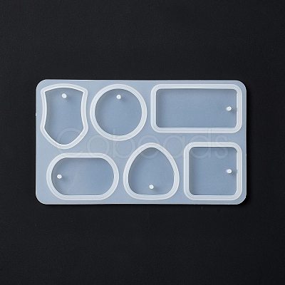 DIY Shield & Geometric Shape Pendant Silicone Molds DIY-G067-06A-1