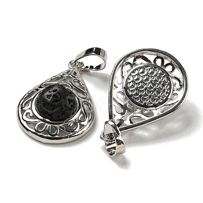 Natural Lava Rock Pendants G-Q158-05P-28-1