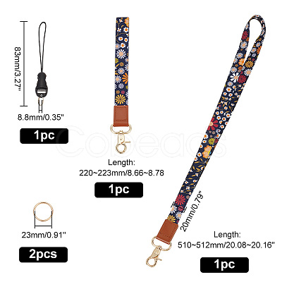 Adjustable Mobile Phone Lanyard AJEW-WH0324-40A-1