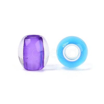 Transparent Acrylic European Beads OACR-Q200-11-1