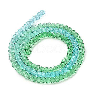 Transparent Painted Glass Beads Strands X1-DGLA-A034-T1mm-A17-1
