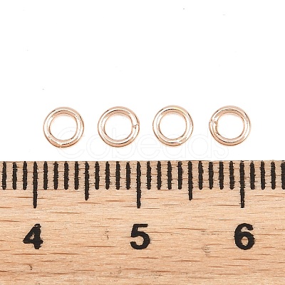 Brass Closed Jump Rings KK-D257-01RG-06-1
