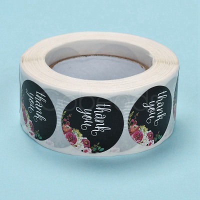 1 Inch Thank You Roll Stickers X-DIY-E023-07M-1