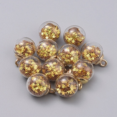 Transparent Glass Globe Pendants GLAA-TAC0002-I03-1