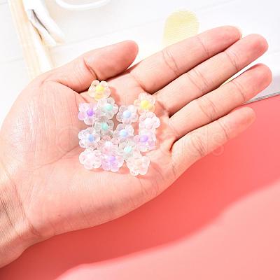 60pcs 6 Colors Transparent Acrylic Beads TACR-CC0001-01-1