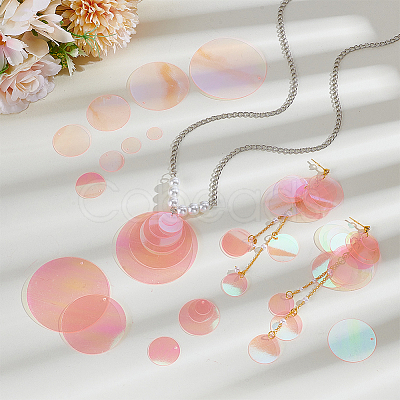 1340Pcs 8 Styles PVC Paillette/Sequin Pendants PVC-GA0001-01A-1