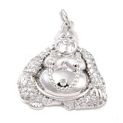 Eco-Friendly Brass Micro Pave Cubic Zirconia Pendants KK-K2685-12P-1