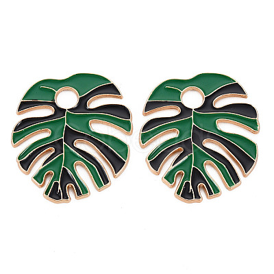 Rack Plating Alloy Enamel Pendants LS-ENAM-T015-012D-NR-1