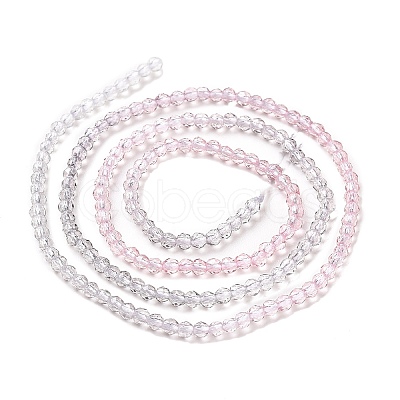 Transparent Gradient Color Glass Beads Strands GLAA-G101-2mm-02-1