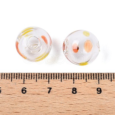 Transparent Handmade Blown Glass Globe Beads GLAA-T012-17B-1