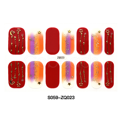 Full Wrap Gradient Nail Polish Stickers MRMJ-S059-ZQ023-1