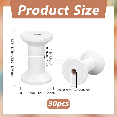 Beech Wooden Empty Spools for Wire WOOD-WH0051-05A-1
