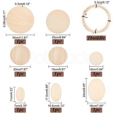 1 Set Wooden Knitting Crochet Bottoms Set WOOD-PH0002-57-1