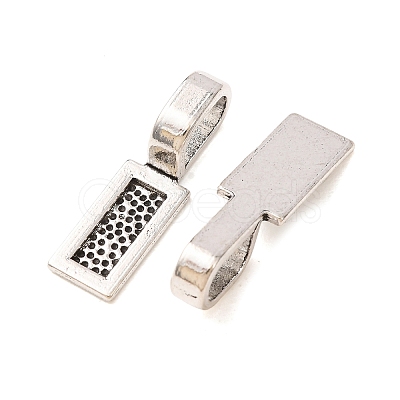 Tibetan Style Alloy Glue-on Flat Pad Bails TIBE-4710-AS-NR-1
