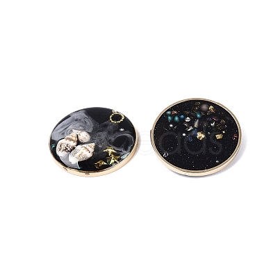 Brass & Epoxy Resin Pendants KK-Q082-04KCG-03-1