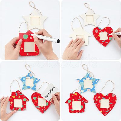 Natural Poplar Wood Hanging Photo Frame ODIS-FG0001-12-1