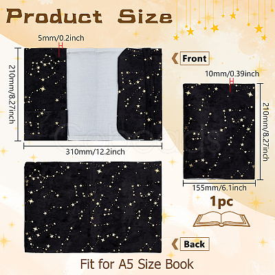 Polyester Book Covers AJEW-WH0696-018B-1