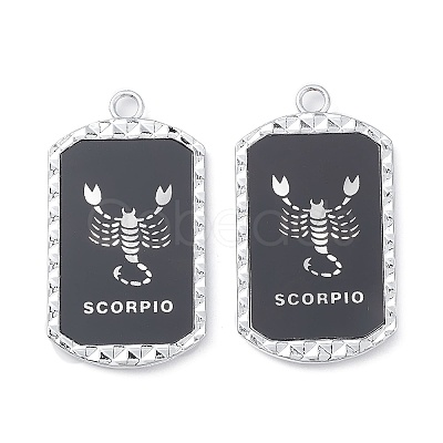 Alloy Twelve Constellations Series Big Pendants PALLOY-O107-01P-08-1