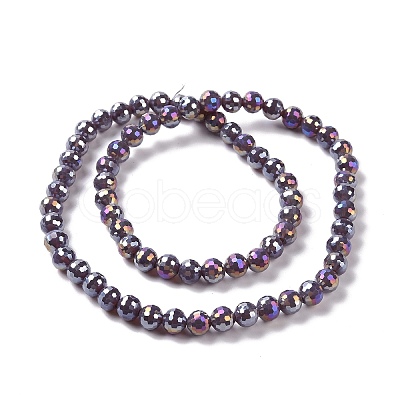 Electroplate Glass Beads Strands GLAA-E036-13C-1