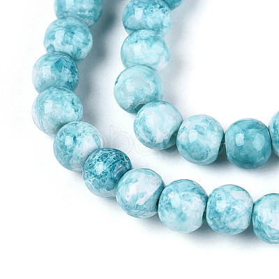 Baking Paint Glass Beads Strands DGLA-N016-4mm-08-1