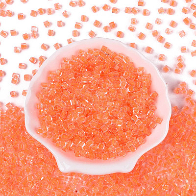 Transparent Inside Colours Glass Seed Beads SEED-T007-11F-1