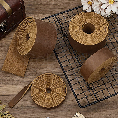 2M Flat AB Grade Cowhide Leather Cord AJEW-WH0479-73E-01-1