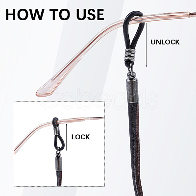 Leather Eyeglass Necklace Strap AJEW-CL0005-06A-1