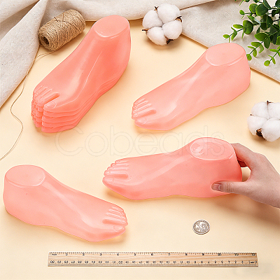 Plastic Mannequin Foot Display Stands for Socks AJEW-WH0871-14-1