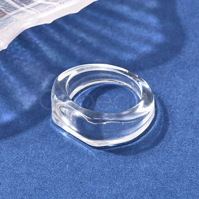 Kids Transparent Acrylic Glue on Ring Base RJEW-P154-01A-02-1