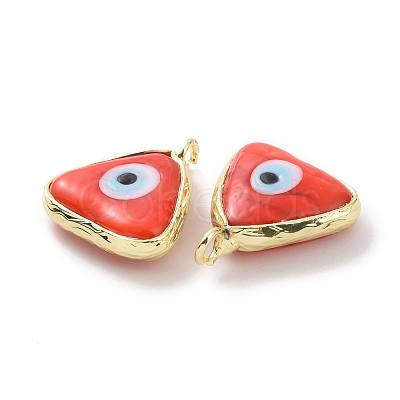 Handmade Evil Eye Lampwork Charms ZIRC-F136-07G-1