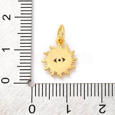 Brass Micro Pave Cubic Zirconia Charms KK-U033-04G-02-1