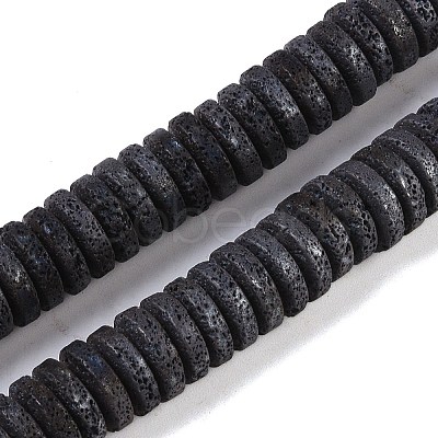 Frosted Natural Lava Rock Beads Strands G-E618-07-1