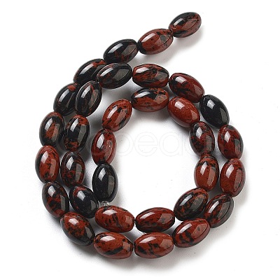 Natural Mahogany Obsidian Beads Strands G-B106-B13-01-1