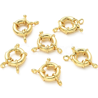 Rack Plating Brass Spring Ring Clasps KK-YW0001-47-1