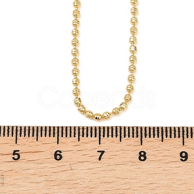 2MM Brass Ball Chain Necklaces for Men Women NJEW-L012-04G-1