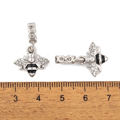 Rack Plating Alloy Crystal Rhinestone European Dangle Charms FIND-C055-26P-1