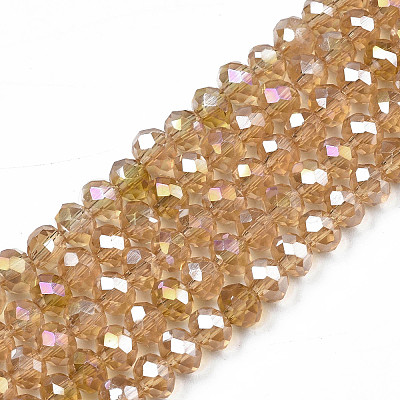 Electroplate Glass Beads Strands EGLA-A044-T2mm-B23-1