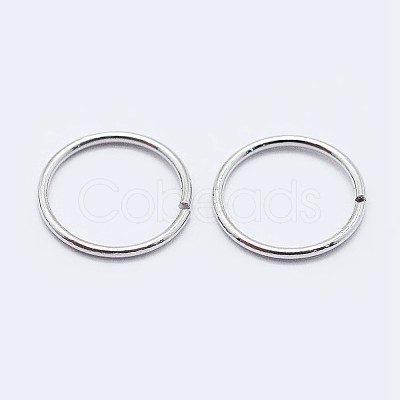 Anti-Tarnish Rhodium Plated 925 Sterling Silver Saw Cut Open Jump Rings STER-F036-02P-1x8mm-1