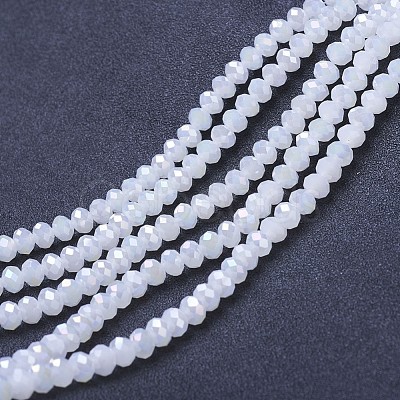 Electroplate Glass Beads Strands EGLA-A034-J6mm-B07-1
