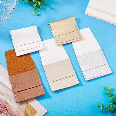 5Pcs 5 Colors Square PU Leather Envelope Pouches ABAG-TA0001-81-1