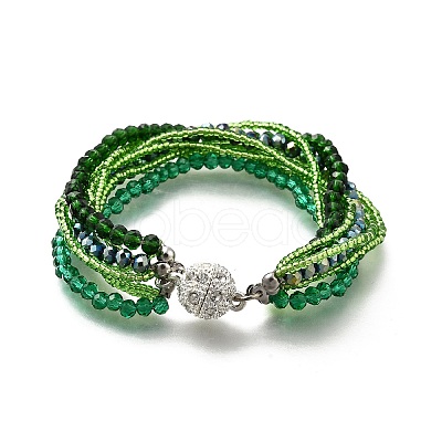 Glass Seed Beads Multi-strand Bracelets BJEW-H203-03S-01-1