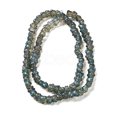 Electroplate Glass Beads Strands EGLA-Q127-A02-01G-1
