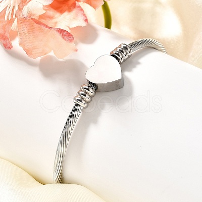 Tarnish Resistant 316 Surgical Stainless Steel Torque Bangles BJEW-D437-A37-P-1