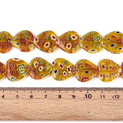Handmade Millefiori Glass Beads Strands LAMP-T021-29F-1