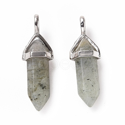 Natural Labradorite Pointed Pendants G-K329-61P-1