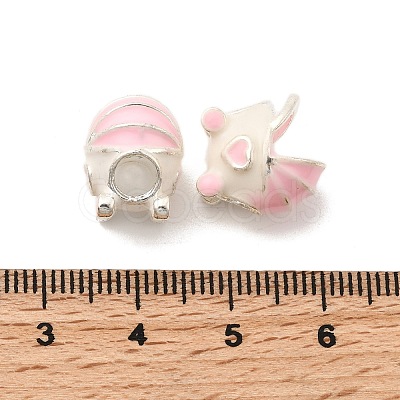 Alloy Enamel European Beads FIND-C077-03-1